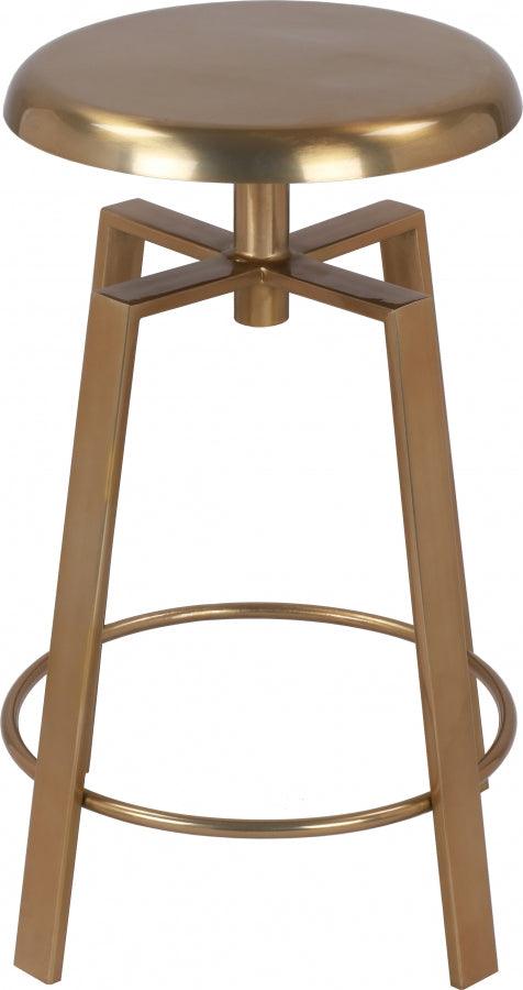 Meridian Furniture - Lang Bar | Counter Stool Set Of 2 In Gold - 936Gold