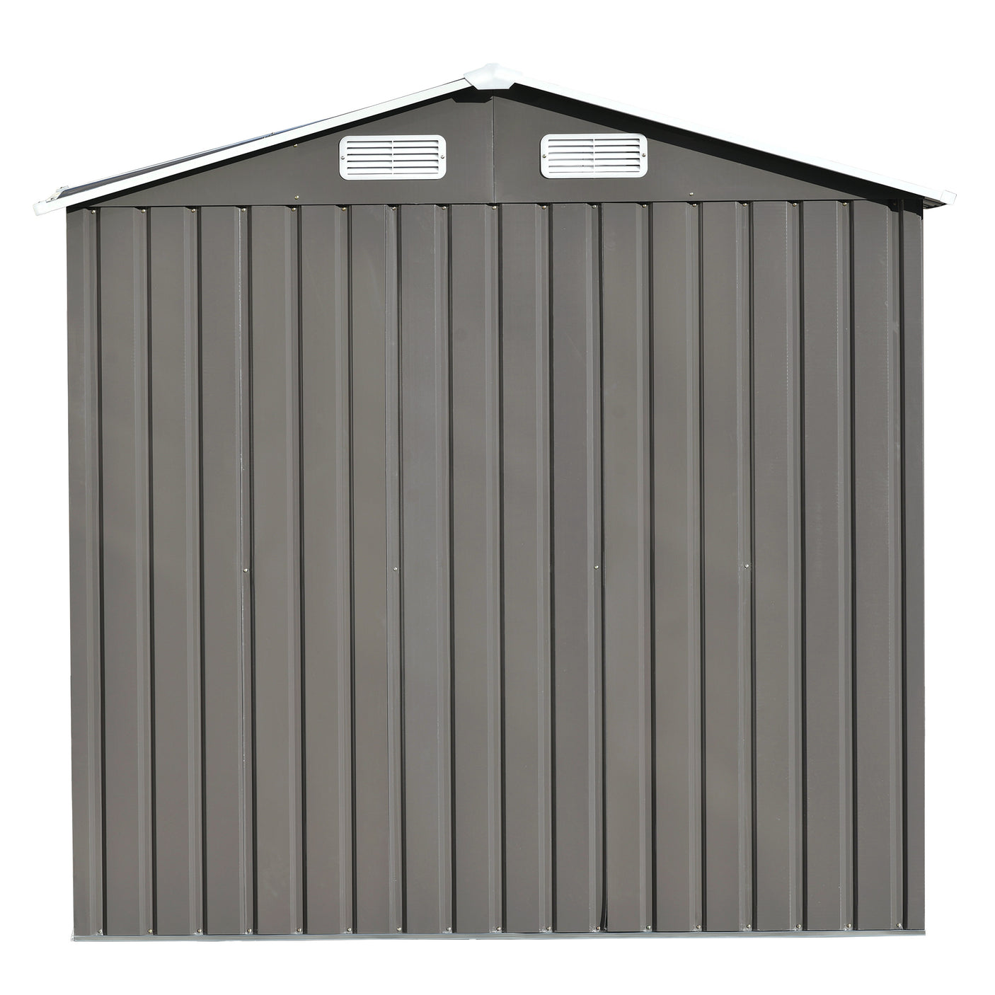 TOPMAX Patio 6ft x4ft Bike Shed Garden Shed, Metal Storage Shed with Lockable Door, Tool Cabinet with Vents and Foundation for Backyard, Lawn, Garden, Gray