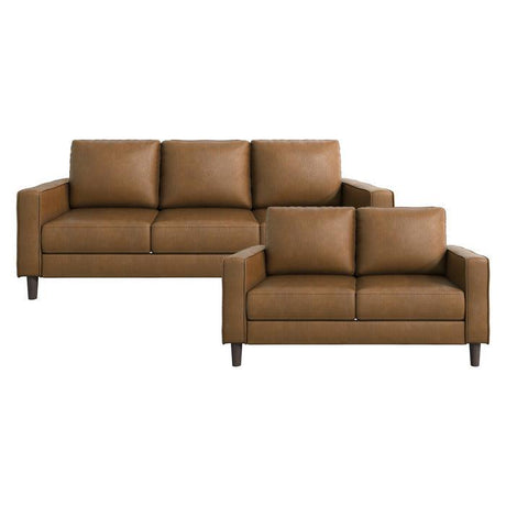 Homelegance - Malcolm 2 Piece Sofa Set In Brown - 9203Brw*2