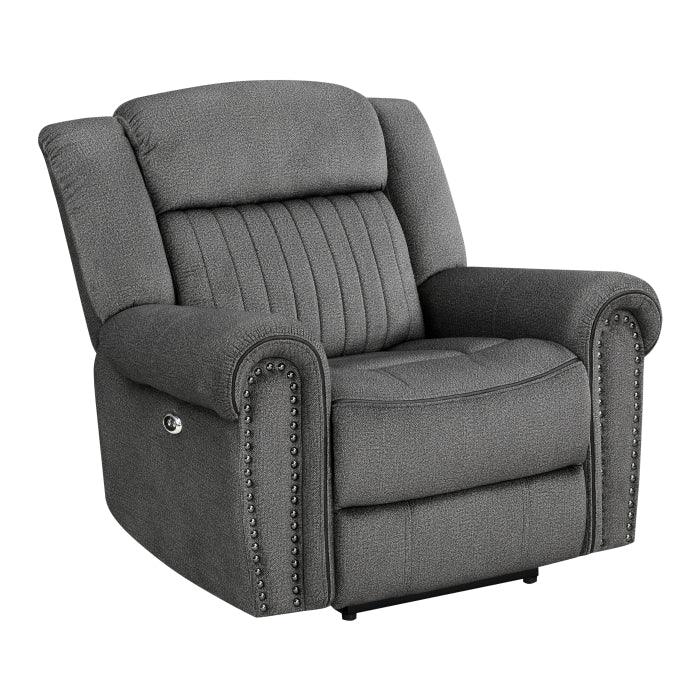 Brennen 3 Piece Living Room Power Reclining Set In Charcoal 9204Cc*3Pw | Homelegance | Home Elegance USA