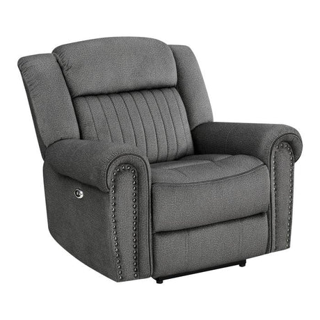 Brennen 3 Piece Living Room Power Reclining Set In Charcoal 9204Cc*3Pw | Homelegance