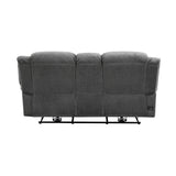 Brennen Power Double Reclining Love Seat With Center Console In Charcoal 9204Cc - 2Pw | Homelegance | Home Elegance USA
