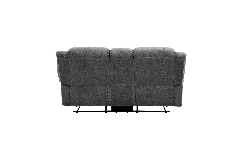 Brennen Double Reclining Loveseat With Center Console In Charcoal 9204Cc - 2 | Homelegance | Home Elegance USA