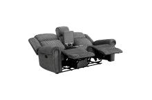 Brennen Double Reclining Loveseat With Center Console In Charcoal 9204Cc - 2 | Homelegance | Home Elegance USA