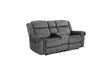 Brennen Double Reclining Loveseat With Center Console In Charcoal 9204Cc-2 | Homelegance