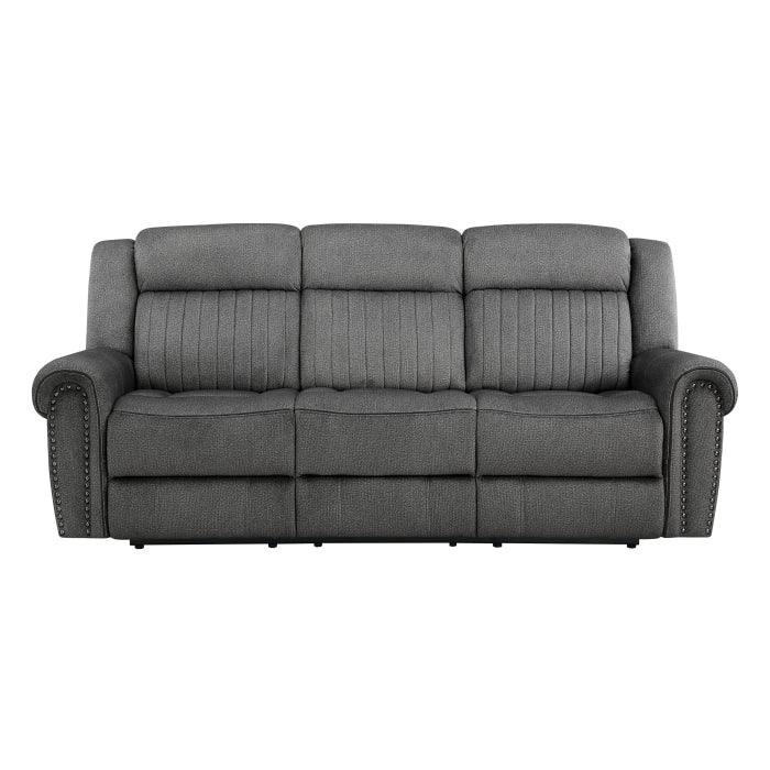 Brennen Power Double Reclining Sofa In Charcoal 9204Cc - 3Pw | Homelegance | Home Elegance USA