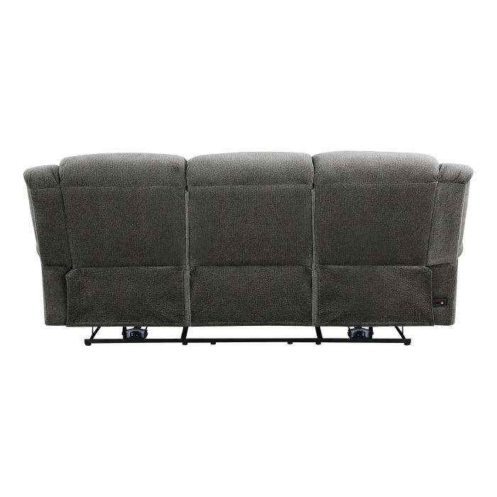 Brennen Power Double Reclining Sofa In Charcoal 9204Cc - 3Pw | Homelegance | Home Elegance USA