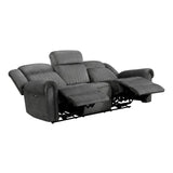 Brennen Power Double Reclining Sofa In Charcoal 9204Cc - 3Pw | Homelegance | Home Elegance USA
