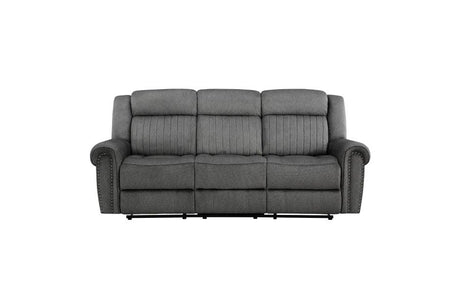 Brennen Double Reclining Sofa In Charcoal 9204Cc-3 | Homelegance
