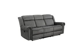 Brennen Double Reclining Sofa In Charcoal 9204Cc-3 | Homelegance
