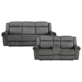 Brennen 2 Piece Power Reclining Sofa Set In Charcoal 9204Cc*2Pw | Homelegance | Home Elegance USA