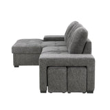Dadeville 2 - Piece Sectional With Pull - Out Bed, Stools And Left Chaise With Hidden Storage | Home Elegance ÚSA