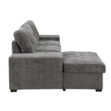 Dadeville 2 - Piece Sectional With Pull - Out Bed, Stools And Left Chaise With Hidden Storage | Home Elegance ÚSA