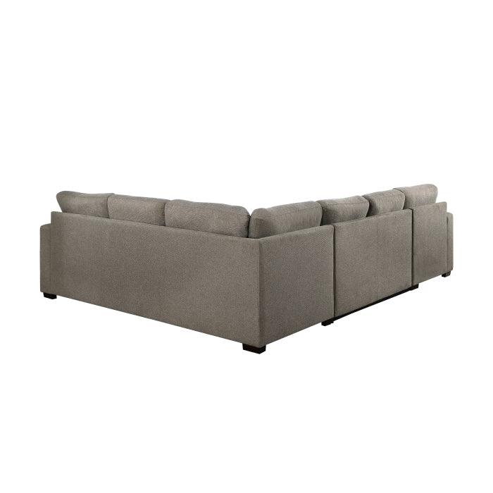 Homelegance - Elton 3-Piece Sectional With Pull-Out Bed And Left Chaise With Hidden Storage In Brown - 9206Br*3Lc3R