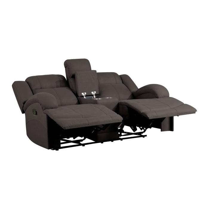 Camryn Double Reclining Loveseat With Center Console In Chocolate 9207Chc - 2 | Homelegance | Home Elegance USA
