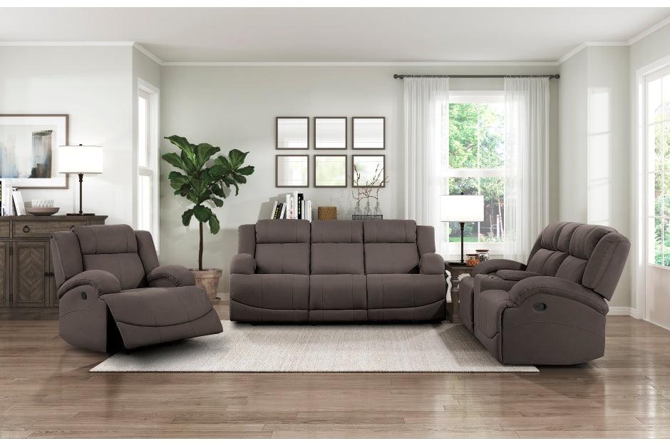 Camryn 3 Piece Double Reclining Living Room Set In Chocolate 9207Chc*3 | Homelegance | Home Elegance USA