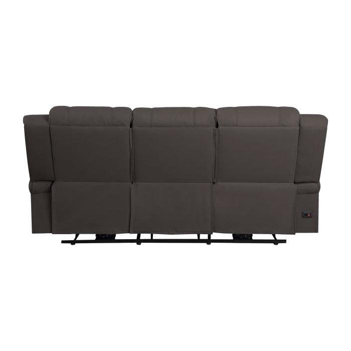 Camryn Power Double Reclining Sofa In Chocolate 9207Chc - 3Pw | Homelegance | Home Elegance USA