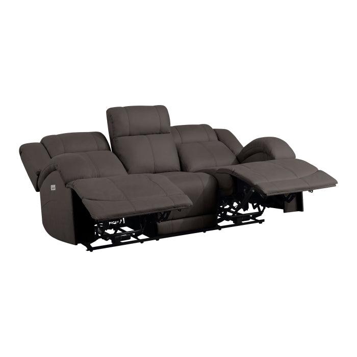 Camryn Power Double Reclining Sofa In Chocolate 9207Chc - 3Pw | Homelegance | Home Elegance USA