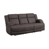 Camryn Double Reclining Sofa In Chocolate 9207Chc - 3 | Homelegance | Home Elegance USA