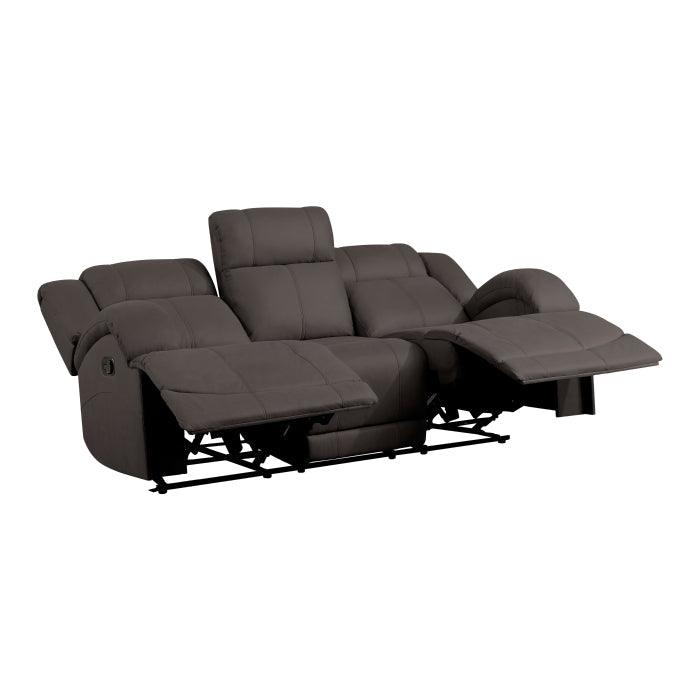 Camryn Double Reclining Sofa In Chocolate 9207Chc - 3 | Homelegance | Home Elegance USA