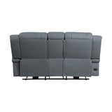 Camryn 2 Piece Power Double Reclining Sofa Set In Graphite Blue 9207Gpb*2Pw | Homelegance | Home Elegance USA