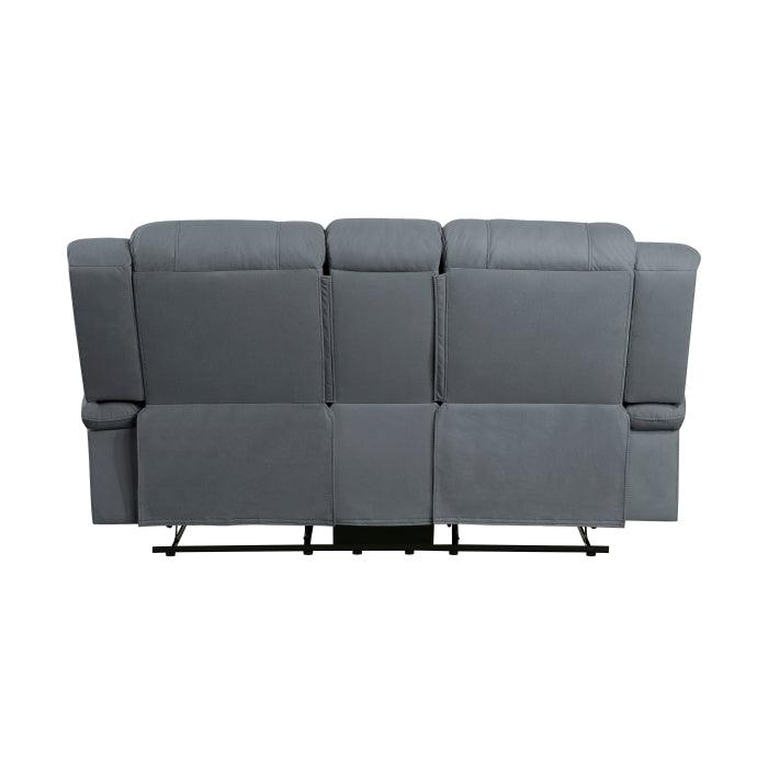 Camryn Double Reclining Loveseat With Center Console In Graphite Blue 9207Gpb - 2 | Homelegance | Home Elegance USA