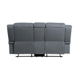 Camryn Double Reclining Loveseat With Center Console In Graphite Blue 9207Gpb - 2 | Homelegance | Home Elegance USA