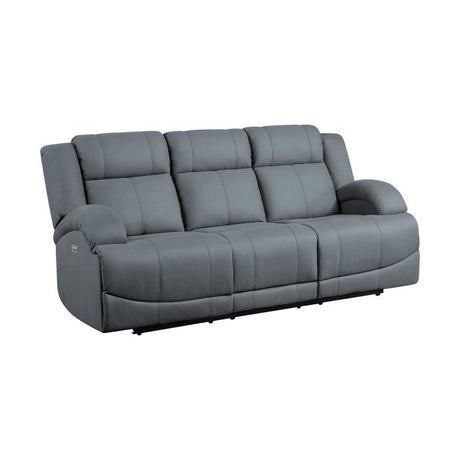 Camryn Power Double Reclining Sofa In Graphite Blue 9207Gpb - 3Pw | Homelegance | Home Elegance USA