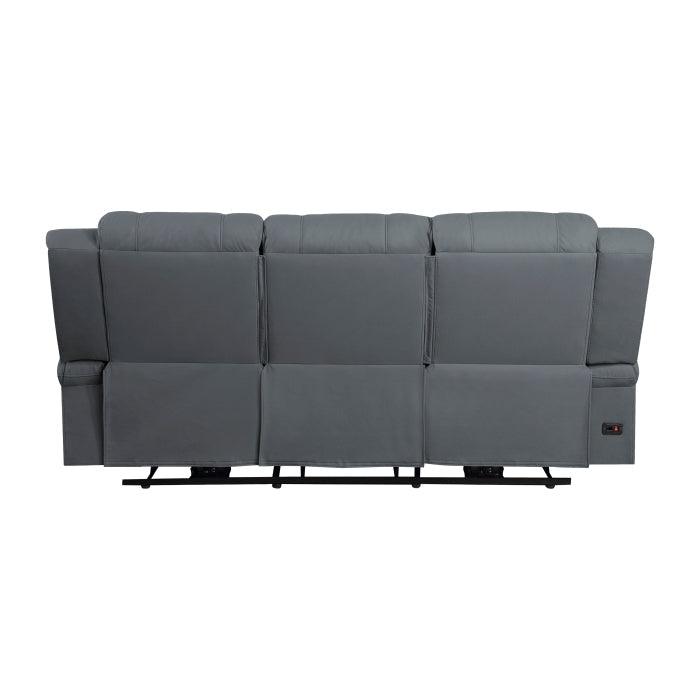 Camryn Power Double Reclining Sofa In Graphite Blue 9207Gpb - 3Pw | Homelegance | Home Elegance USA
