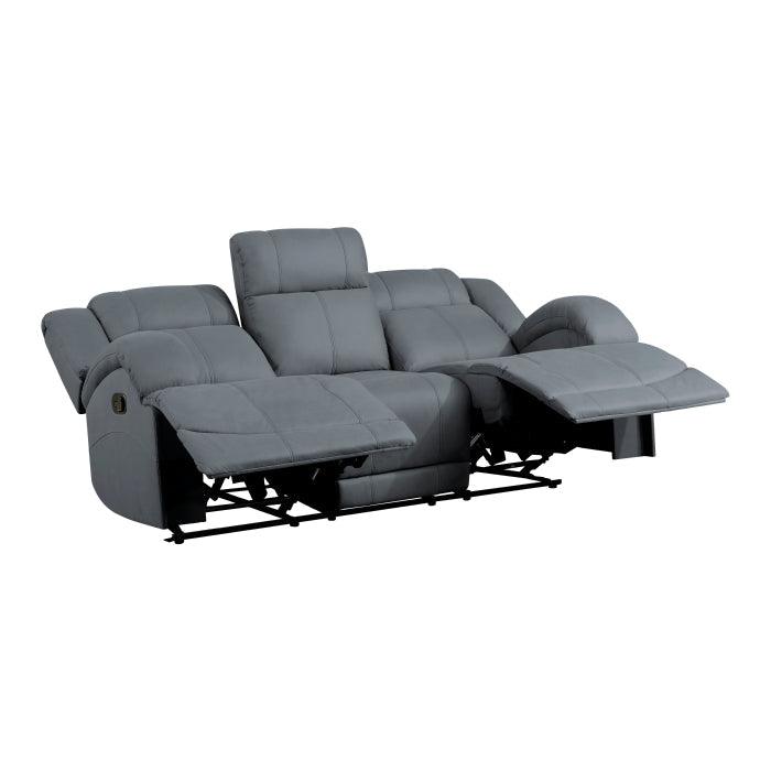 Camryn Double Reclining Sofa In Graphite Blue 9207Gpb - 3 | Homelegance | Home Elegance USA
