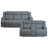 Camryn 2 Piece Reclining Sofa Set In Graphite Blue 9207Gpb*2 | Homelegance | Home Elegance USA