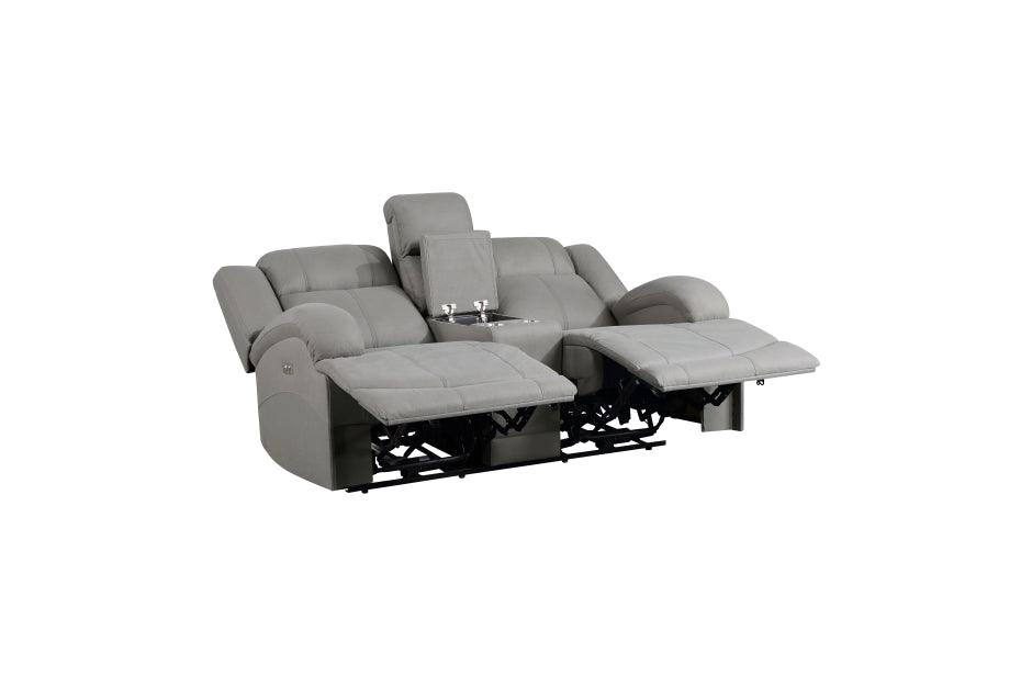 Camryn 2 Piece Power Double Reclining Sofa Set In Gray 9207Gry*2Pw | Homelegance | Home Elegance USA