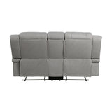 Camryn Double Reclining Loveseat With Center Console In Gray 9207Gry - 2 | Homelegance | Home Elegance USA