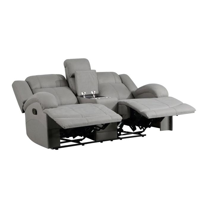 Camryn 3 Piece Double Reclining Living Room Set In Gray 9207Gry*3 | Homelegance | Home Elegance USA