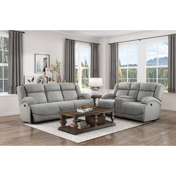 Camryn Double Reclining Sofa In Gray 9207Gry - 3 | Homelegance | Home Elegance USA