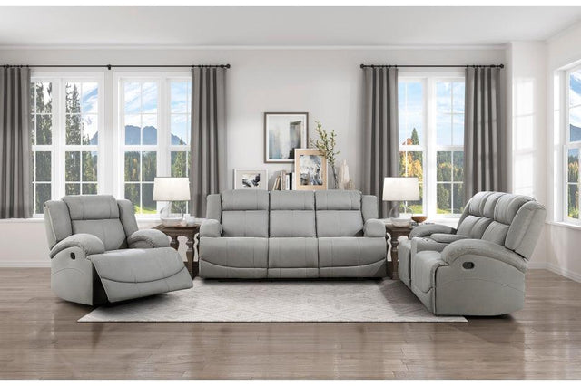 Camryn 3 Piece Double Reclining Living Room Set In Gray 9207Gry*3 | Homelegance | Home Elegance USA