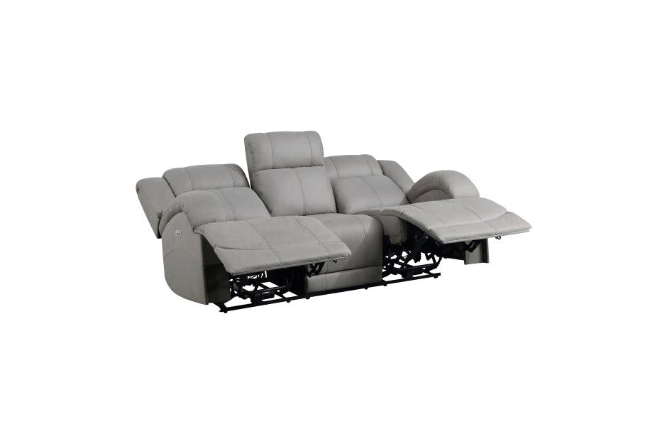 Camryn 2 Piece Power Double Reclining Sofa Set In Gray 9207Gry*2Pw | Homelegance | Home Elegance USA