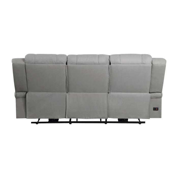 Camryn Power Double Reclining Sofa In Gray 9207Gry - 3Pw | Homelegance | Home Elegance USA