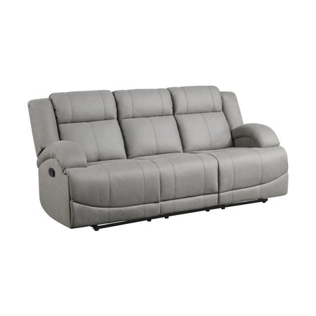 Camryn Double Reclining Sofa In Gray 9207Gry - 3 | Homelegance | Home Elegance USA