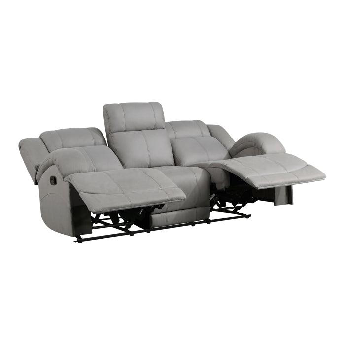Camryn Double Reclining Sofa In Gray 9207Gry - 3 | Homelegance | Home Elegance USA