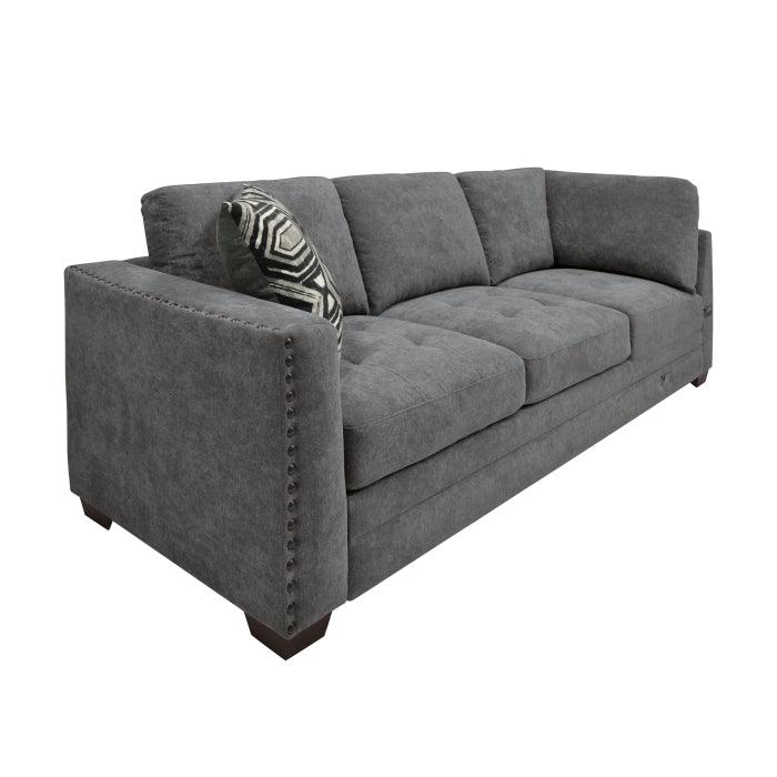 Homelegance - Sidney 2-Piece Sectional With Usb Ports In Gray - 9212Gry*23L3R