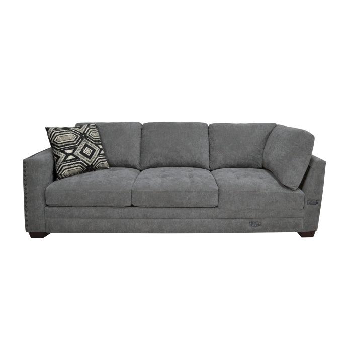 Homelegance - Sidney 3-Piece Sectional With Storage Ottoman And Usb Ports In Gray - 9212Gry*3Ot