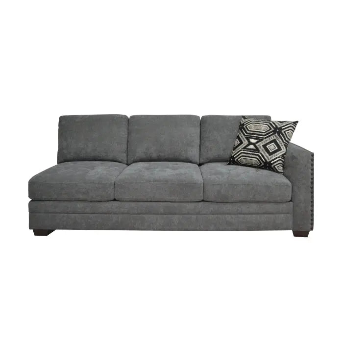 Homelegance - Sidney 2-Piece Sectional With Usb Ports In Gray - 9212Gry*23L3R