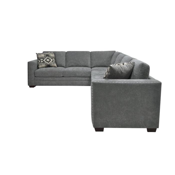 Homelegance - Sidney 2-Piece Sectional With Usb Ports In Gray - 9212Gry*23L3R