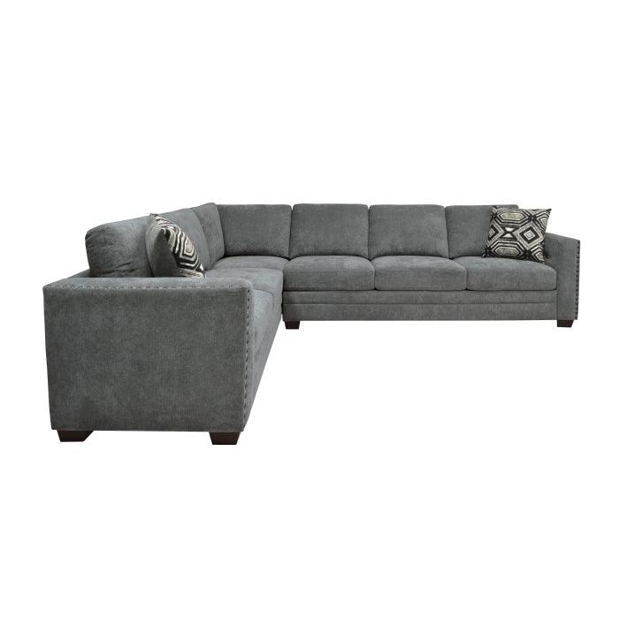 Homelegance - Sidney 2-Piece Sectional With Usb Ports In Gray - 9212Gry*23L3R