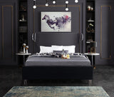 Meridian Furniture - Ghost Velvet King Bed In Black - Ghostblack-K