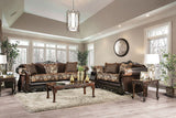 Newdale - Sofa & Loveseat - Brown / Gold - Home Elegance USA