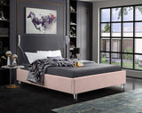 Meridian Furniture - Ghost Velvet King Bed In Pink - Ghostpink-K