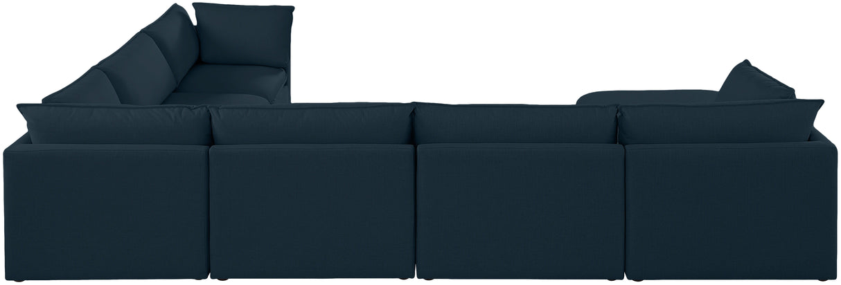 Mackenzie - Modular Sectional 7 Piece - Navy - Home Elegance USA