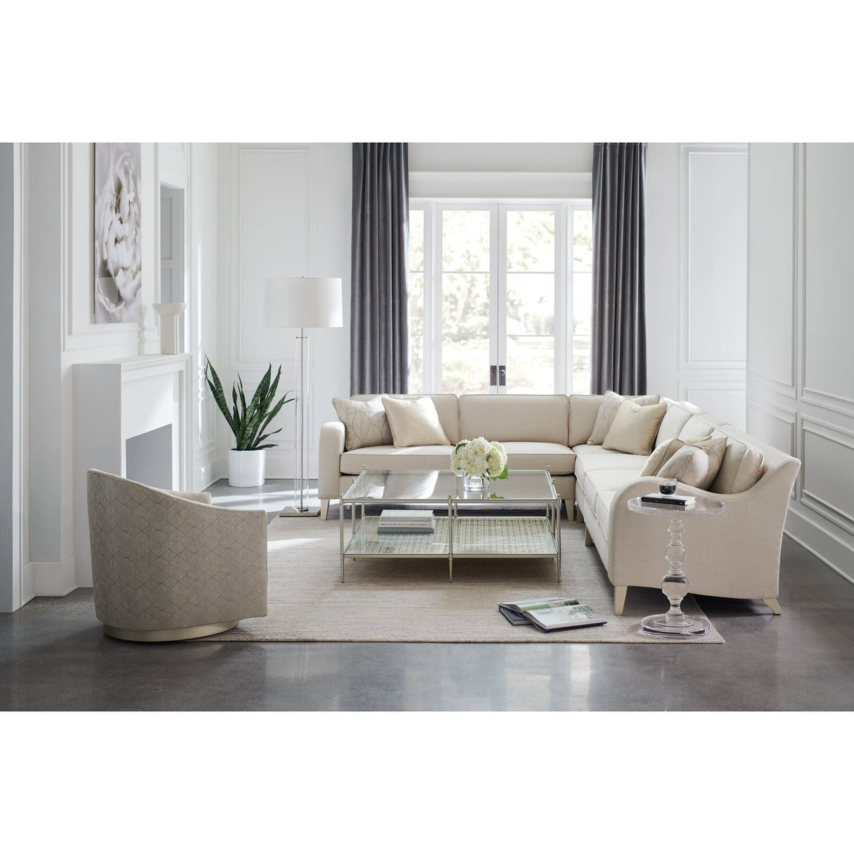 Caracole Victoria By Schnadig Swivel Chair - Home Elegance USA